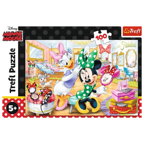 Trefl Puzzle Puzzle - 100 - Minnie w salonie kosmetycznym - Disney Minnie 16387 Trefl Puzzle Puzzle - 100 - Minnie w salonie kosmetycznym - Disney Minnie 16387