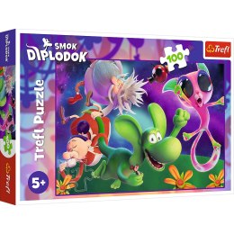Trefl Puzzle Puzzle - 100 - Smok Diplodok i przyjaciele - Human Film Smok Diplodok 16486