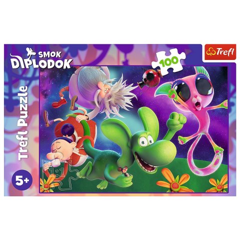 Trefl Puzzle Puzzle - 100 - Smok Diplodok i przyjaciele - Human Film Smok Diplodok 16486 Trefl Puzzle Puzzle - 100 - Smok Diplodok i przyjaciele - Human Film Smok Diplodok 16486