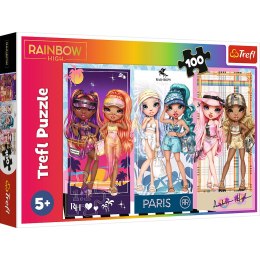 Trefl Puzzle Puzzle - 100 - Tęczowe laleczki - MGA Rainbow high Trefl 16444