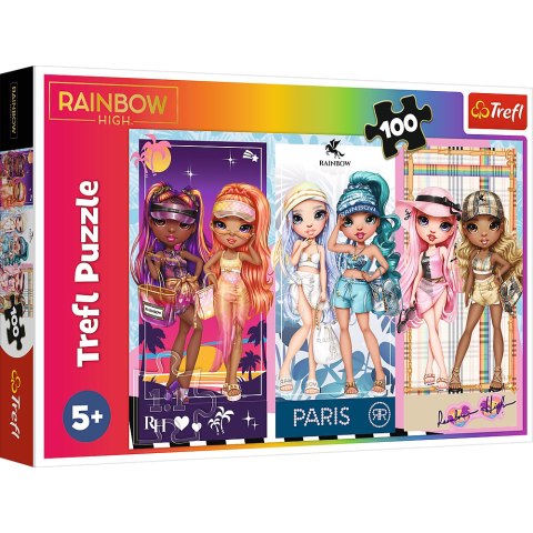 Trefl Puzzle Puzzle - 100 - Tęczowe laleczki - MGA Rainbow high Trefl 16444