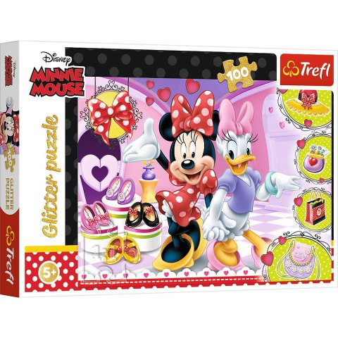 Trefl Puzzle Puzzle 100 el. Minnie i błyskotki Trefl 14820 Trefl Puzzle Puzzle 100 el. Minnie i błyskotki Trefl 14820