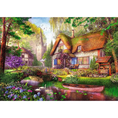 Trefl Puzzle Puzzle- 1000 Premium Plus - Tea Time: Urocza chatka w lesie Trefl 10804 Trefl Puzzle Puzzle- 1000 Premium Plus - Tea Time: Urocza chatka w lesie Trefl 10804