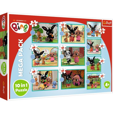 Trefl Puzzle Puzzle - 10w1 - Co robi Bing? / Acamar Films Bing 90393 Trefl Puzzle Puzzle - 10w1 - Co robi Bing? / Acamar Films Bing 90393