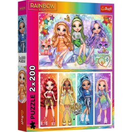 Trefl Puzzle Puzzle - 2x200 - Tęczowe lalki / MGA Rainbow high Trefl 13335