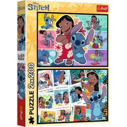 Trefl Puzzle Puzzle - 2x200 - Wesołe życie Stitcha - Disney Lilo and Stitch 13334