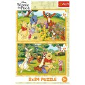 Trefl Puzzle Puzzle - 2x24 - Dzień w ogrodzie - Disney Winnie the Pooh Trefl 34436