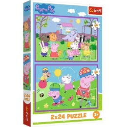 Trefl Puzzle Puzzle - 2x24 - Peppa na placu zabaw - Peppa Pig 34435