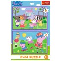 Trefl Puzzle Puzzle - 2x24 - Peppa na placu zabaw - Peppa Pig 34435