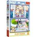 Trefl Puzzle Puzzle - 2x24 - Zabawna Bluey - BBC Bluey Trefl 34446