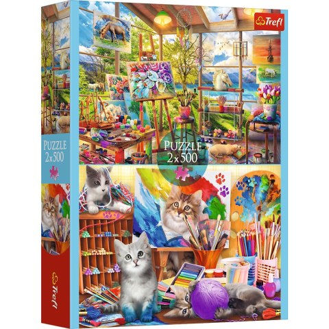 Trefl Puzzle Puzzle - 2x500 - Sztuka malowania FSC Mix 70% 37530 Trefl Puzzle Puzzle - 2x500 - Sztuka malowania FSC Mix 70% 37530