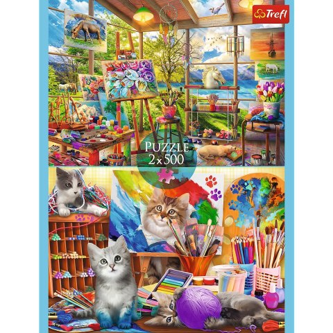 Trefl Puzzle Puzzle - 2x500 - Sztuka malowania FSC Mix 70% 37530 Trefl Puzzle Puzzle - 2x500 - Sztuka malowania FSC Mix 70% 37530