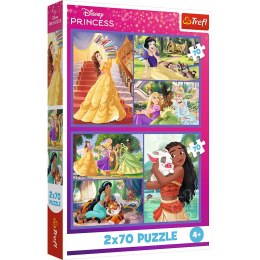 Trefl Puzzle Puzzle - 2x70 - Bajkowe dni - Disney Princess 34440