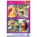 Trefl Puzzle Puzzle - 2x70 - Bajkowe dni - Disney Princess 34440