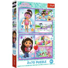 Trefl Puzzle Puzzle - 2x70 - Baw się z Gabby Trefl 34438