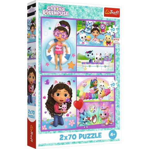 Trefl Puzzle Puzzle - 2x70 - Baw się z Gabby Trefl 34438 Trefl Puzzle Puzzle - 2x70 - Baw się z Gabby Trefl 34438