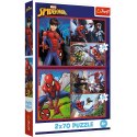 Trefl Puzzle Puzzle - 2x70 - Pajęcze historie - Disney Marvel Spiderman Trefl 34443