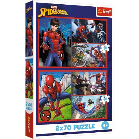 Trefl Puzzle Puzzle - 2x70 - Pajęcze historie - Disney Marvel Spiderman Trefl 34443 Trefl Puzzle Puzzle - 2x70 - Pajęcze historie - Disney Marvel Spiderman Trefl 34443
