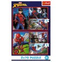 Trefl Puzzle Puzzle - 2x70 - Pajęcze historie - Disney Marvel Spiderman Trefl 34443