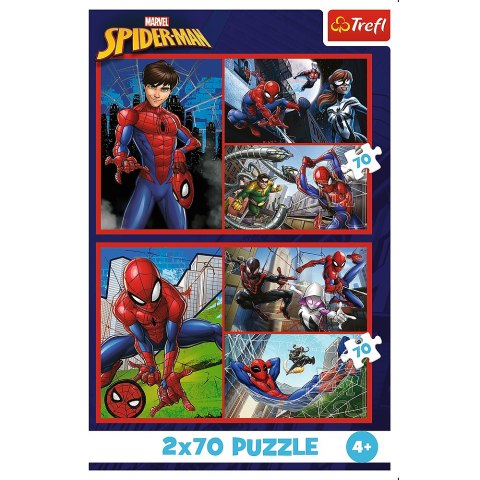 Trefl Puzzle Puzzle - 2x70 - Pajęcze historie - Disney Marvel Spiderman Trefl 34443 Trefl Puzzle Puzzle - 2x70 - Pajęcze historie - Disney Marvel Spiderman Trefl 34443