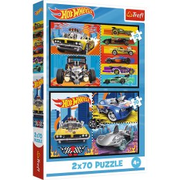 Trefl Puzzle Puzzle - 2x70 - Samochodziki - Hot Wheels Trefl 34442