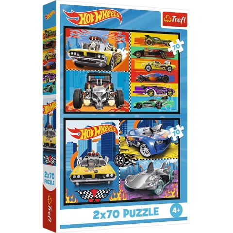 Trefl Puzzle Puzzle - 2x70 - Samochodziki - Hot Wheels Trefl 34442 Trefl Puzzle Puzzle - 2x70 - Samochodziki - Hot Wheels Trefl 34442
