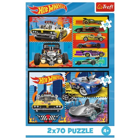 Trefl Puzzle Puzzle - 2x70 - Samochodziki - Hot Wheels Trefl 34442 Trefl Puzzle Puzzle - 2x70 - Samochodziki - Hot Wheels Trefl 34442