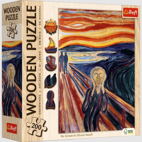 Trefl Puzzle Puzzle - 200 Puzzle Drewniane - Krzyk - Trefl 20252 Trefl Puzzle Puzzle - 200 Puzzle Drewniane - Krzyk - Trefl 20252