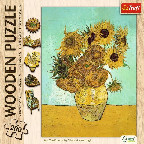 Trefl Puzzle Puzzle - 200 Puzzle Drewniane - Słoneczniki Trefl 20249 Trefl Puzzle Puzzle - 200 Puzzle Drewniane - Słoneczniki Trefl 20249