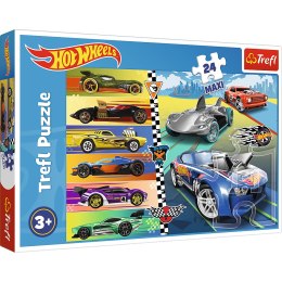Trefl Puzzle Puzzle - 24 Maxi - Szybkie Hot Wheels - Mattel Hot Wheels 14362