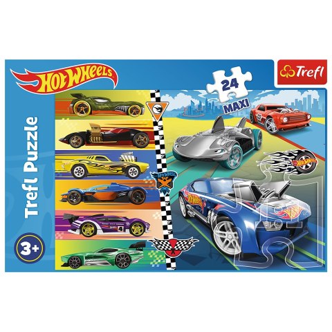 Trefl Puzzle Puzzle - 24 Maxi - Szybkie Hot Wheels - Mattel Hot Wheels 14362 Trefl Puzzle Puzzle - 24 Maxi - Szybkie Hot Wheels - Mattel Hot Wheels 14362
