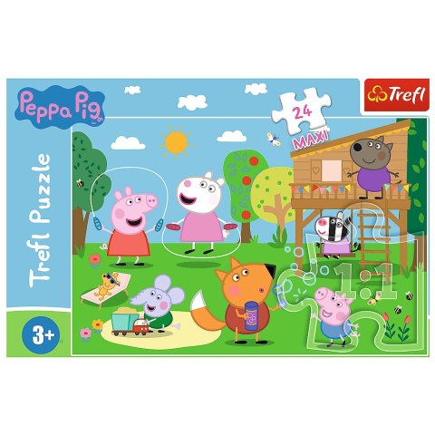 Trefl Puzzle Puzzle - 24 Maxi - Zabawy na polanie - Peppa Pig 14342 Trefl Puzzle Puzzle - 24 Maxi - Zabawy na polanie - Peppa Pig 14342