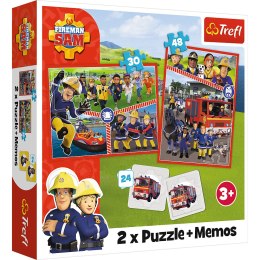 Trefl Puzzle Puzzle - 2w1 + memos - Drużyna Strażaka Sama Trefl 93334