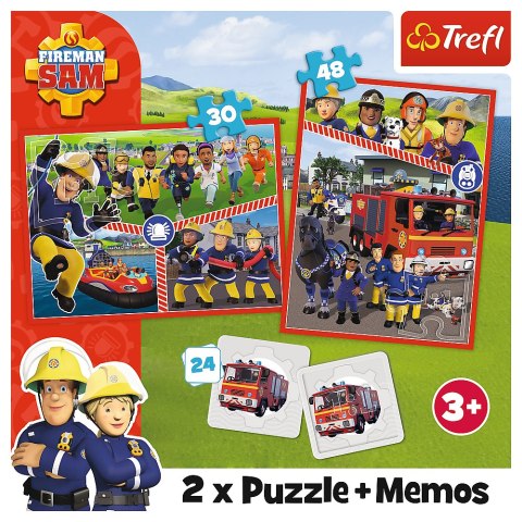 Trefl Puzzle Puzzle - 2w1 + memos - Drużyna Strażaka Sama Trefl 93334 Trefl Puzzle Puzzle - 2w1 + memos - Drużyna Strażaka Sama Trefl 93334