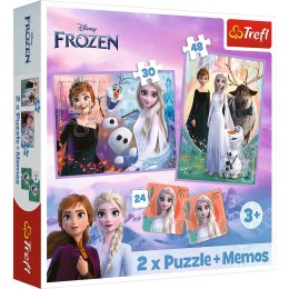 Trefl Puzzle Puzzle - 2w1+memos - Księżniczki w swojej krainie - Disney Frozen 2 trefl 93335