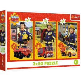 Trefl Puzzle Puzzle - 3x50 - Ekipa z remizy Strażak Sam Trefl 34880