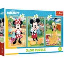 Trefl Puzzle Puzzle - 3x50 - Myszki na wakacjach Disney Trefl 34881