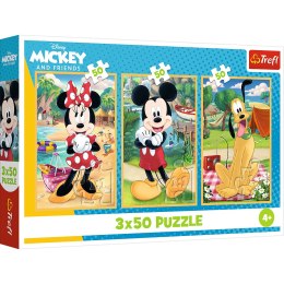 Trefl Puzzle Puzzle - 3x50 - Myszki na wakacjach Disney Trefl 34881