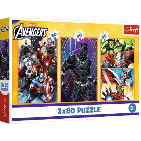 Trefl Puzzle Puzzle - 3x80 - Dni pełne akcji - Disney Marvel The Avengers Trefl 34883 Trefl Puzzle Puzzle - 3x80 - Dni pełne akcji - Disney Marvel The Avengers Trefl 34883