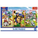 Trefl Puzzle Puzzle - 3x80 - Psia zgraja Psi Patrol Trefl 34886