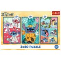 Trefl Puzzle Puzzle - 3x80 - Świat Stitcha Trefl 34885