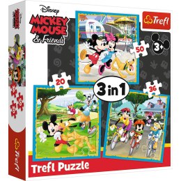 Trefl Puzzle Puzzle - 3w1 - Myszka Miki z przyjaciółmi Trefl 34846