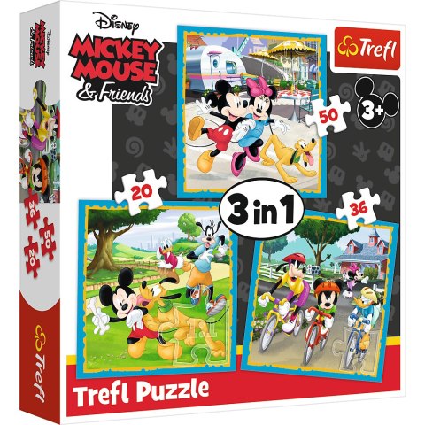 Trefl Puzzle Puzzle - 3w1 - Myszka Miki z przyjaciółmi Trefl 34846 Trefl Puzzle Puzzle - 3w1 - Myszka Miki z przyjaciółmi Trefl 34846