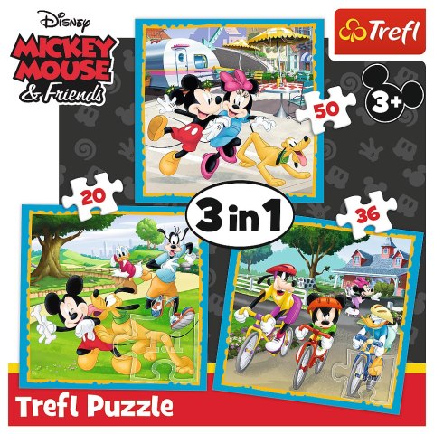 Trefl Puzzle Puzzle - 3w1 - Myszka Miki z przyjaciółmi Trefl 34846 Trefl Puzzle Puzzle - 3w1 - Myszka Miki z przyjaciółmi Trefl 34846