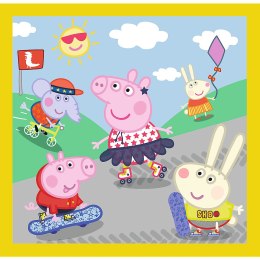 Trefl Puzzle Puzzle - 3w1 - Wesoły dzień Peppy - Peppa Pig Trefl 34849