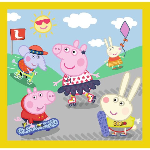Trefl Puzzle Puzzle - 3w1 - Wesoły dzień Peppy - Peppa Pig Trefl 34849 Trefl Puzzle Puzzle - 3w1 - Wesoły dzień Peppy - Peppa Pig Trefl 34849
