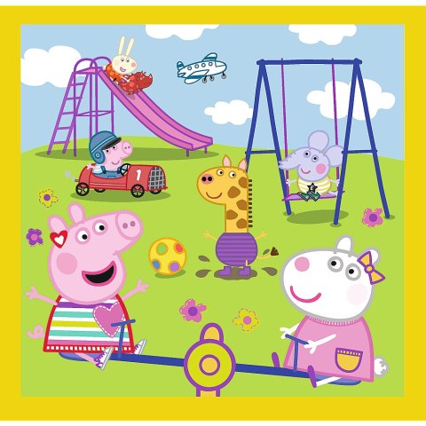 Trefl Puzzle Puzzle - 3w1 - Wesoły dzień Peppy - Peppa Pig Trefl 34849 Trefl Puzzle Puzzle - 3w1 - Wesoły dzień Peppy - Peppa Pig Trefl 34849