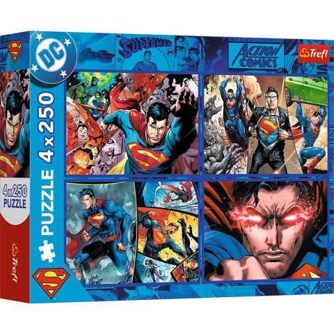 Trefl Puzzle Puzzle - 4x250 - Odwaga Supermana - Warner Superman Trefl 13340 Trefl Puzzle Puzzle - 4x250 - Odwaga Supermana - Warner Superman Trefl 13340