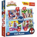 Trefl Puzzle Puzzle - "4w1 (12, 15, 20, 24)" - Ekipa Spiday"a 34611