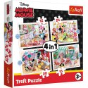 Trefl Puzzle Puzzle - 4w1 (12, 15, 20, 24) - Minnie z przyjaciółmi / Disney Minnie 34355